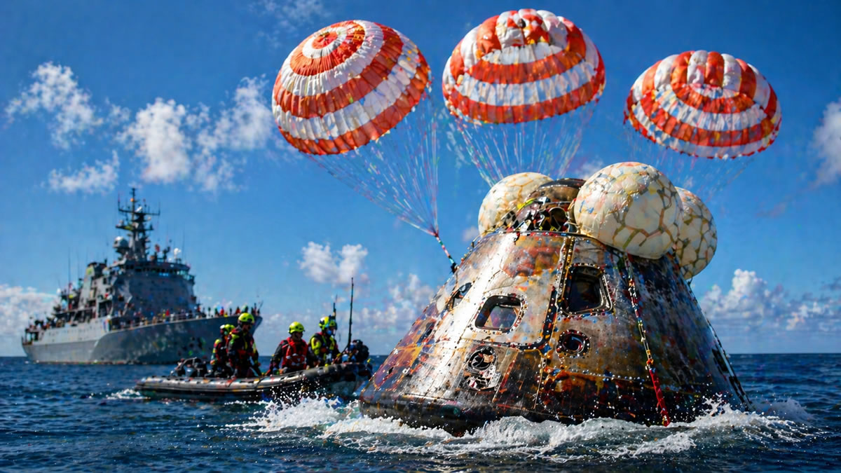 NASA Orion Splashdown Photos: 5 Stunning Moon Mission Views